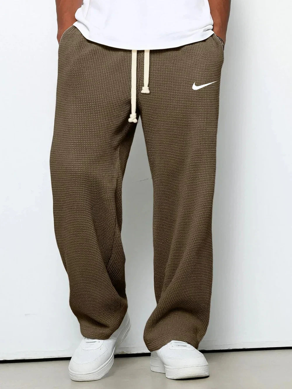 Casual Pants with Embossed Texture