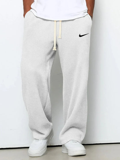 Casual Pants with Embossed Texture