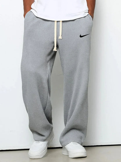 Casual Pants with Embossed Texture