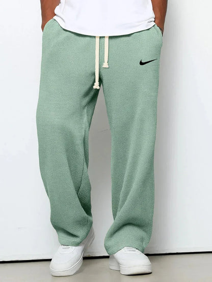Casual Pants with Embossed Texture